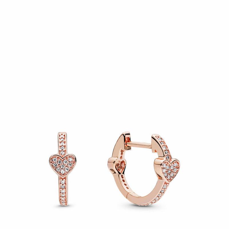 Pandora Rose™ Alluring Hearts Hoop Earrings Egypt AS9524830